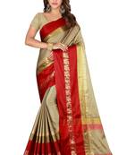 Multicolor woven cotton silk saree with blouse