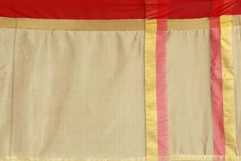 Multicolor woven cotton silk saree with blouse 5