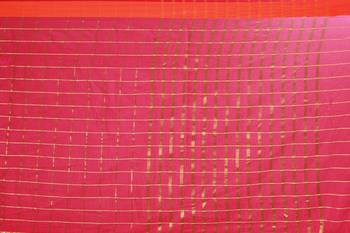 Multicolor woven cotton silk saree with blouse 5