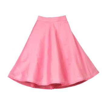 Pink Pink Brocade Kurti with Taffeta Lehenga 3