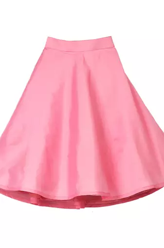 Pink Pink Brocade Kurti with Taffeta Lehenga