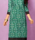 Teal Rayon Long Kurtis