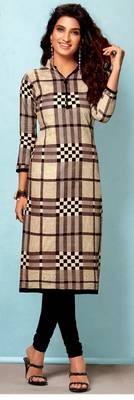 Brown Rayon Long Kurtis 1