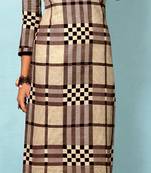 Brown Rayon Long Kurtis