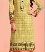 Yellow Rayon Long Kurtis