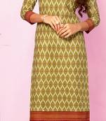 Green Rayon Long Kurtis