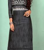 Black Rayon Long Kurtis
