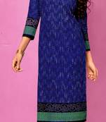 Blue Rayon Long Kurtis