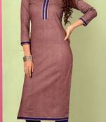 Brown Rayon Long Kurtis