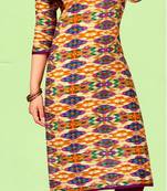 Yellow Rayon Long Kurtis
