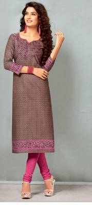 Purple Rayon Long Kurtis 1