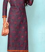 Purple Rayon Long Kurtis