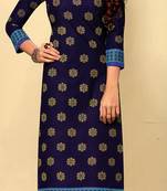 Blue Rayon Long Kurtis
