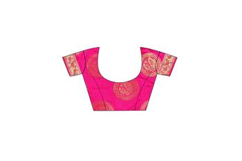 Multicolor woven cotton silk saree with blouse 4