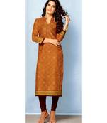 Brown Rayon Long Kurtis