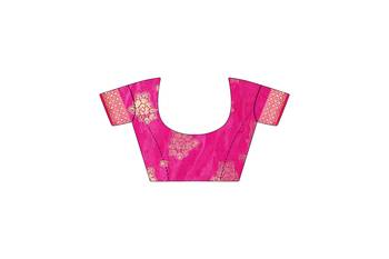 Multicolor woven cotton silk saree with blouse 4