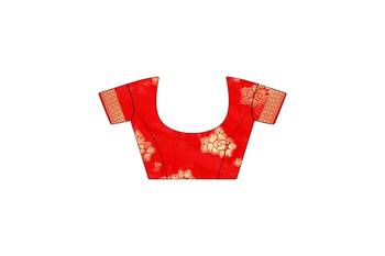 Multicolor woven cotton silk saree with blouse 4