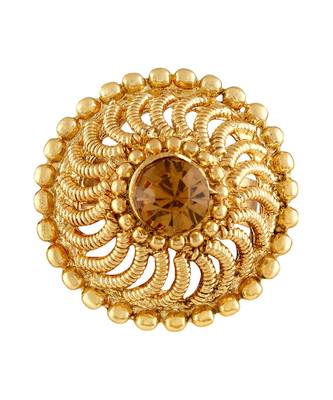 Traditional Party Wear Gold Plated Set Of 4 Finger Ring Combo For Women 3