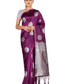 Multicolor woven cotton silk saree with blouse