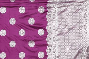 Multicolor woven cotton silk saree with blouse 5