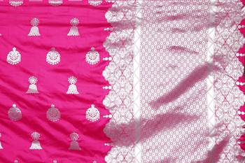 Multicolor woven cotton silk saree with blouse 5