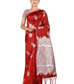 Multicolor woven cotton silk saree with blouse