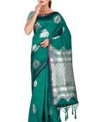 Multicolor woven cotton silk saree with blouse