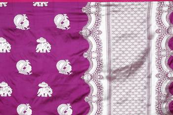 Multicolor woven cotton silk saree with blouse 3
