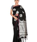 Multicolor woven cotton silk saree with blouse