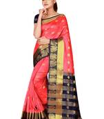 Multicolor woven cotton silk saree with blouse