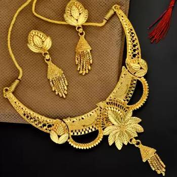 Ethnic 1 Gram Gold Plated Designer Necklace Set For Women 1