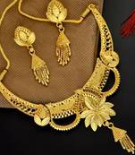 Ethnic 1 Gram Gold Plated Designer Necklace Set For Women