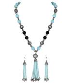 Stylish Silver Plated Matinee Style Necklace Set For Women