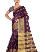 Multicolor woven cotton silk saree with blouse