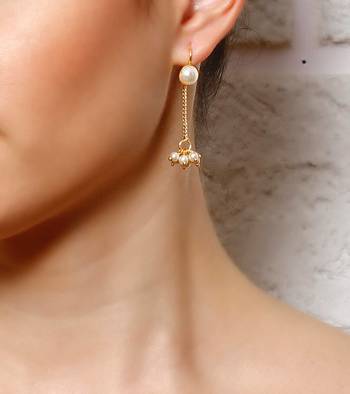 Pearl Drops Gucchi Dangler Earrings 1