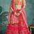 Meghalya Art Silk Thread Embroidered Hot Pink Bridal Lehenga Choli