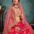 Meghalya Art Silk Thread Embroidered Hot Pink Bridal Lehenga Choli
