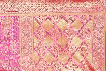 Multicolor woven cotton silk saree with blouse 5