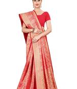Multicolor woven cotton silk saree with blouse