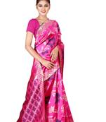 Multicolor woven cotton silk saree with blouse