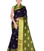 Multicolor woven cotton silk saree with blouse