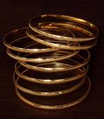 Gold Plated Traditional Bangle Set for Women BD396