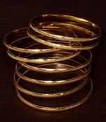 Gold Plated Traditional Bangle Set for Women BD396