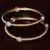 Gold Plated CZ Stone Embellished Designer Bangles BD398