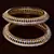 Gold and Rhodium Plated CZ Stone Embellished Designer Bangles BD399
