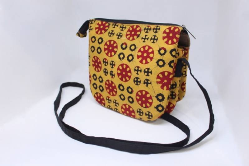 3 Compartment Cotton Batik Sling