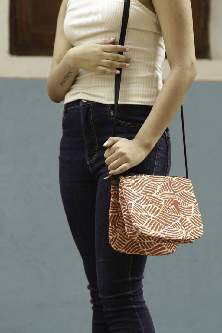 3 Compartment Cotton Batik Sling