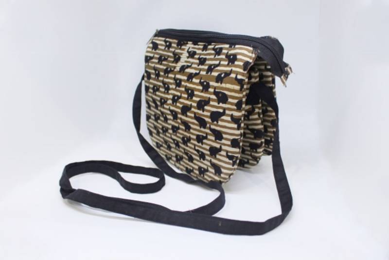 3 Compartment Cotton Batik Sling