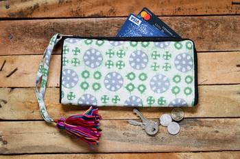 Cotton Batik Zip Wallet 1