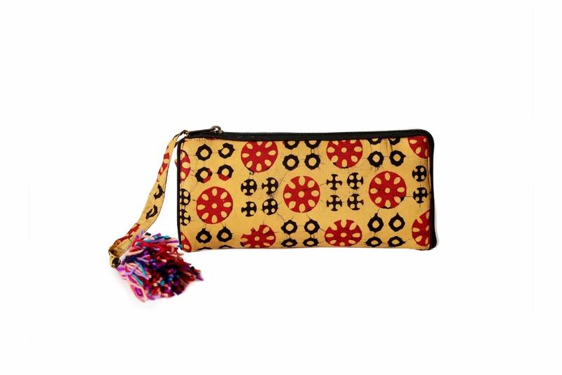 Cotton Batik Zip Wallet